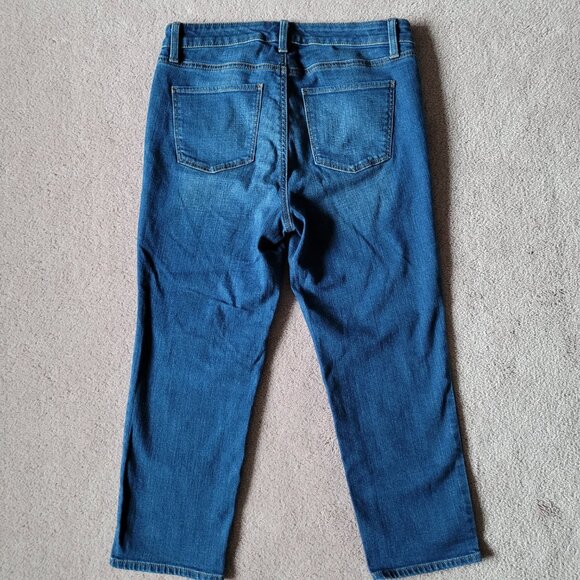 Talbots Flawless Jeans 6P Straight Crop Five Pocket Denim Stretch - Picture 3 of 8